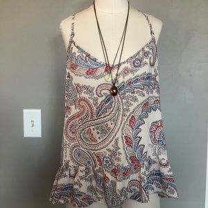 Abercrombie & Fitch Paisley Racerback, Size Large